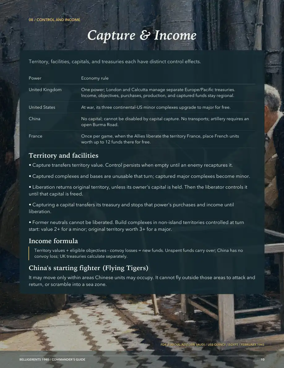 Commander’s Guide: Capture and Income